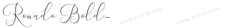 Roundo Bold字体转换